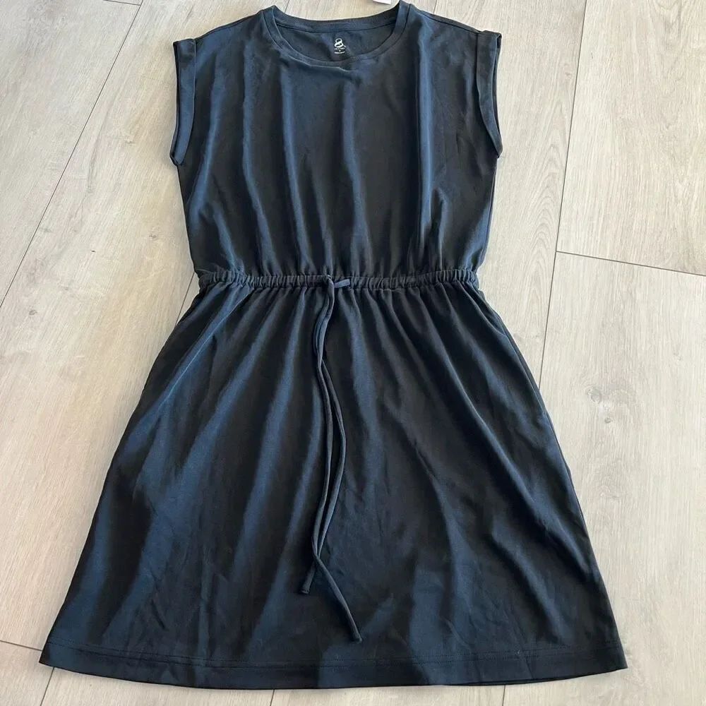 Lou & Grey Sandwashed Drawstring Pocket Dress size m
